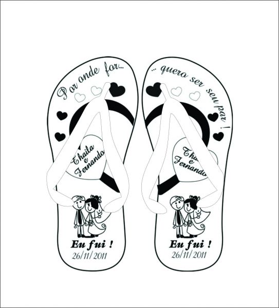 Sandálias Personalizada Casamentos - Mod 01
